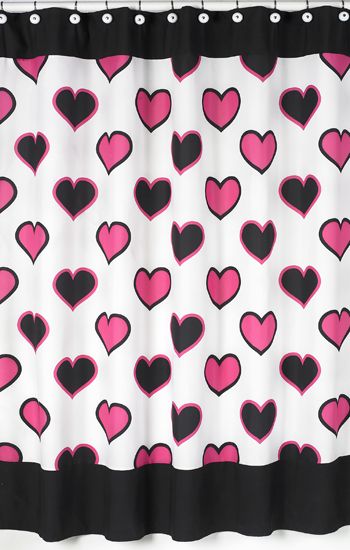 Twin Bed Skirt JoJo Design Pink Black Heart Bedding Set