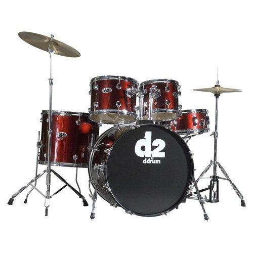 THIS AUCTION IS FOR ddrum D2 Blood Red 5 Piece Drum Set (Cymbals
