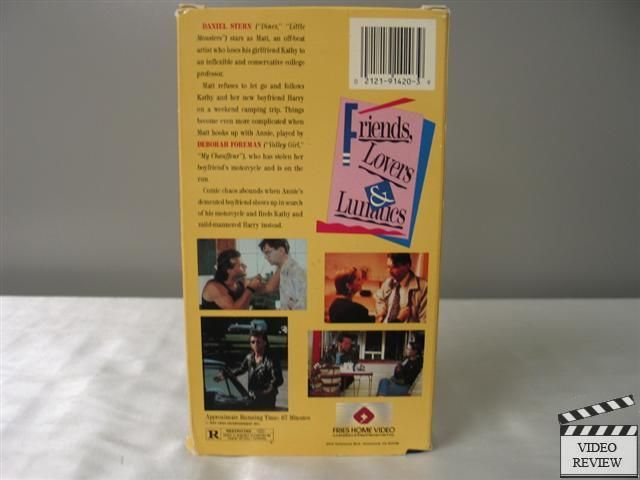 Friends, Lovers & Lunatics VHS Daniel Stern, Deborah Foreman, Sheila