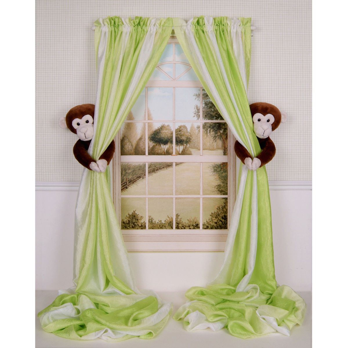 Curtain Critters Baby Nursery Jungle Safari Zoo Monkey Curtain Tieback