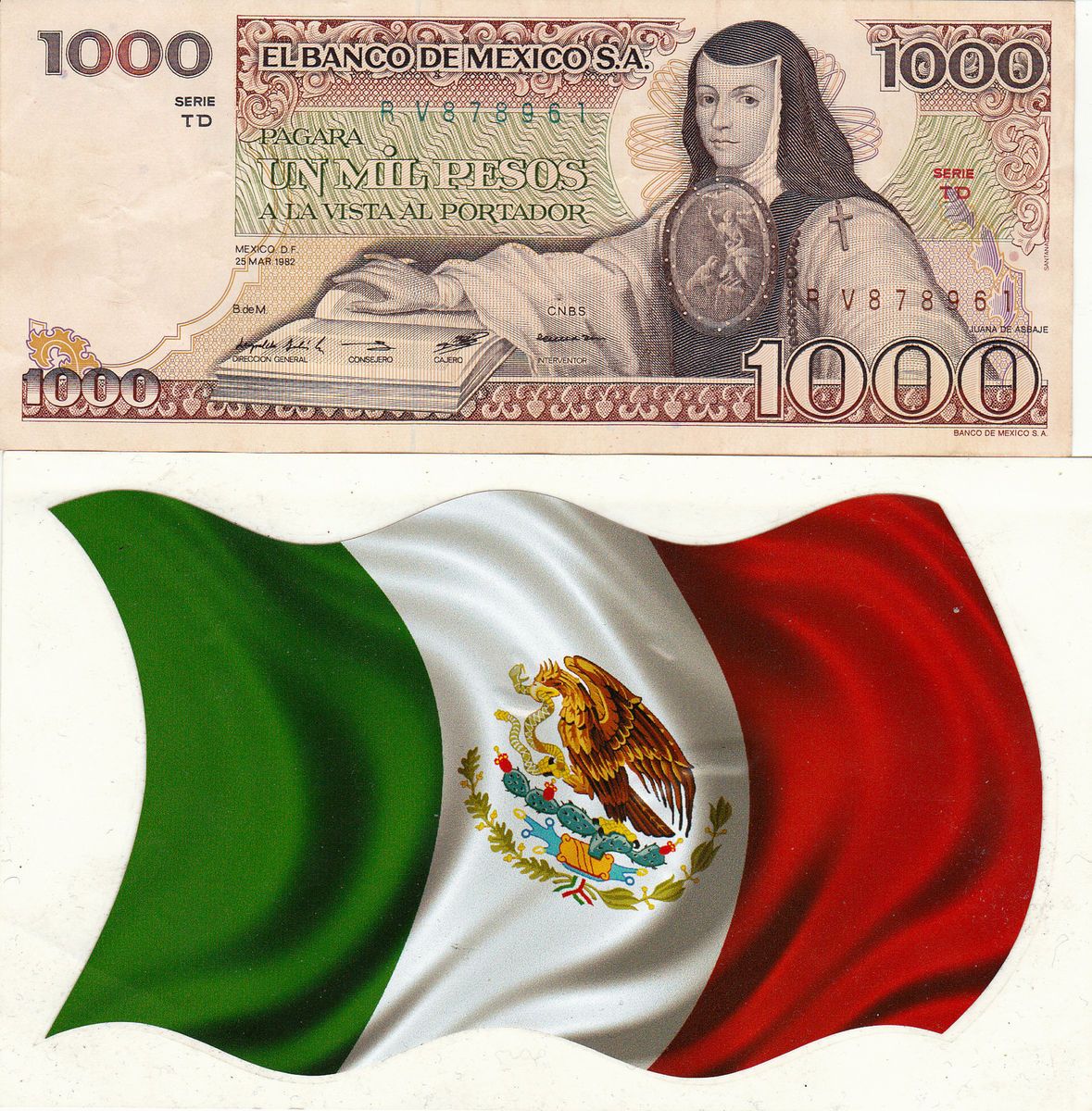 Banco de Mexico 1 000 Pesos 1982 BUY FROM MY  STORE AND SAVE UP TO