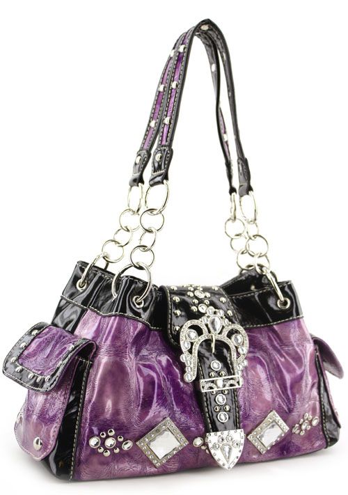 Shinny Inspired Rhinestone Buckle Designer Handbag Bag