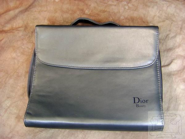 Christian Dior Silver Gray Professional Makeup Travel Bag With Mirror