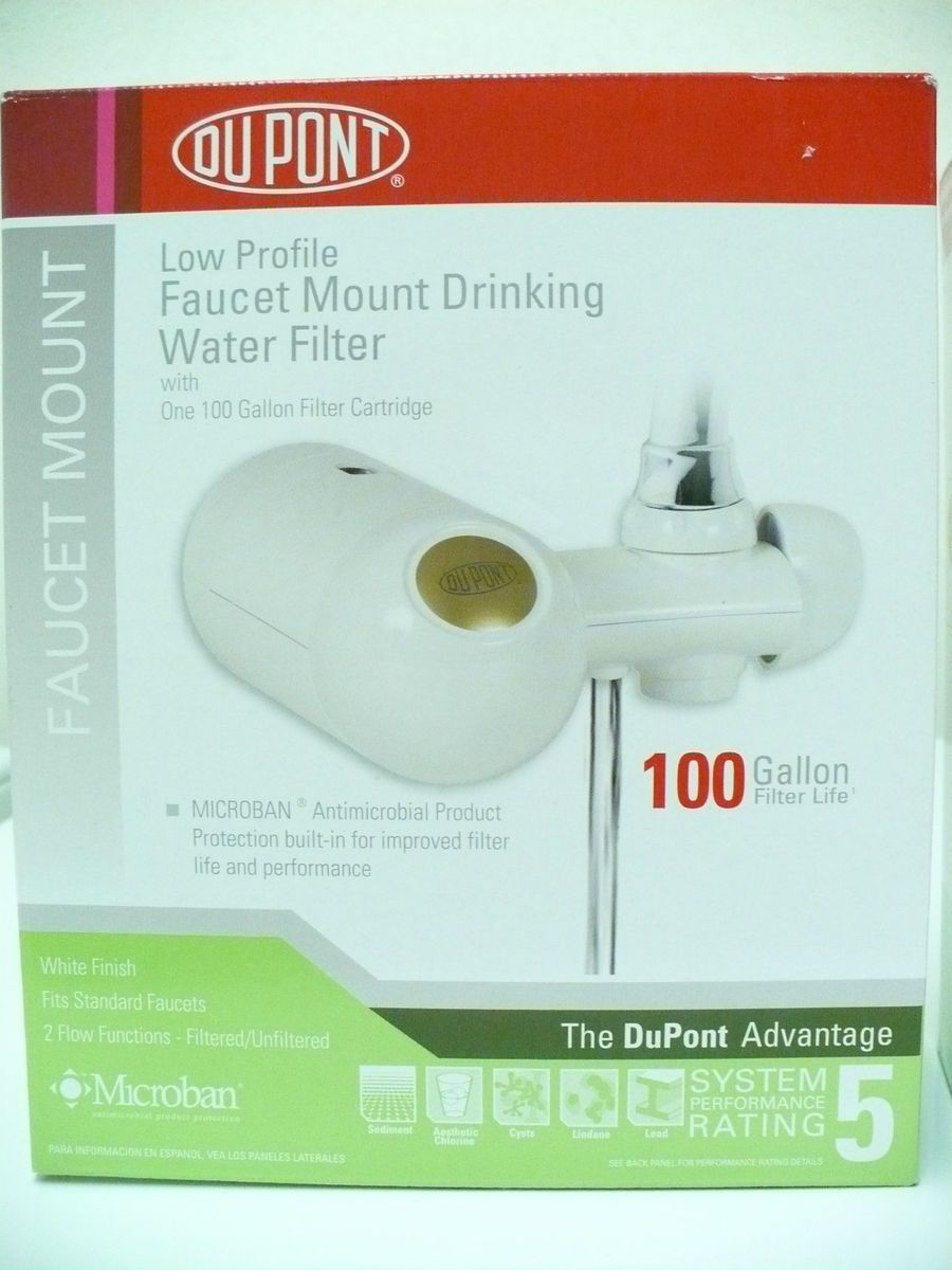 DuPONT LOW PROFILE FAUCET MOUNT DRINKING WATER FILTER PUR BRITTA