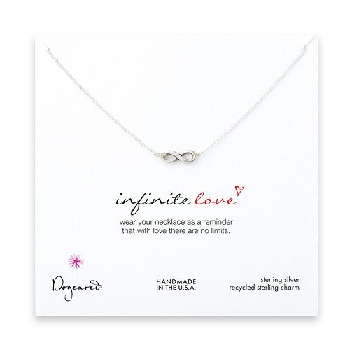 Dogeared Sterling Silver Dipped Infinite Love Necklace 16 Infinity