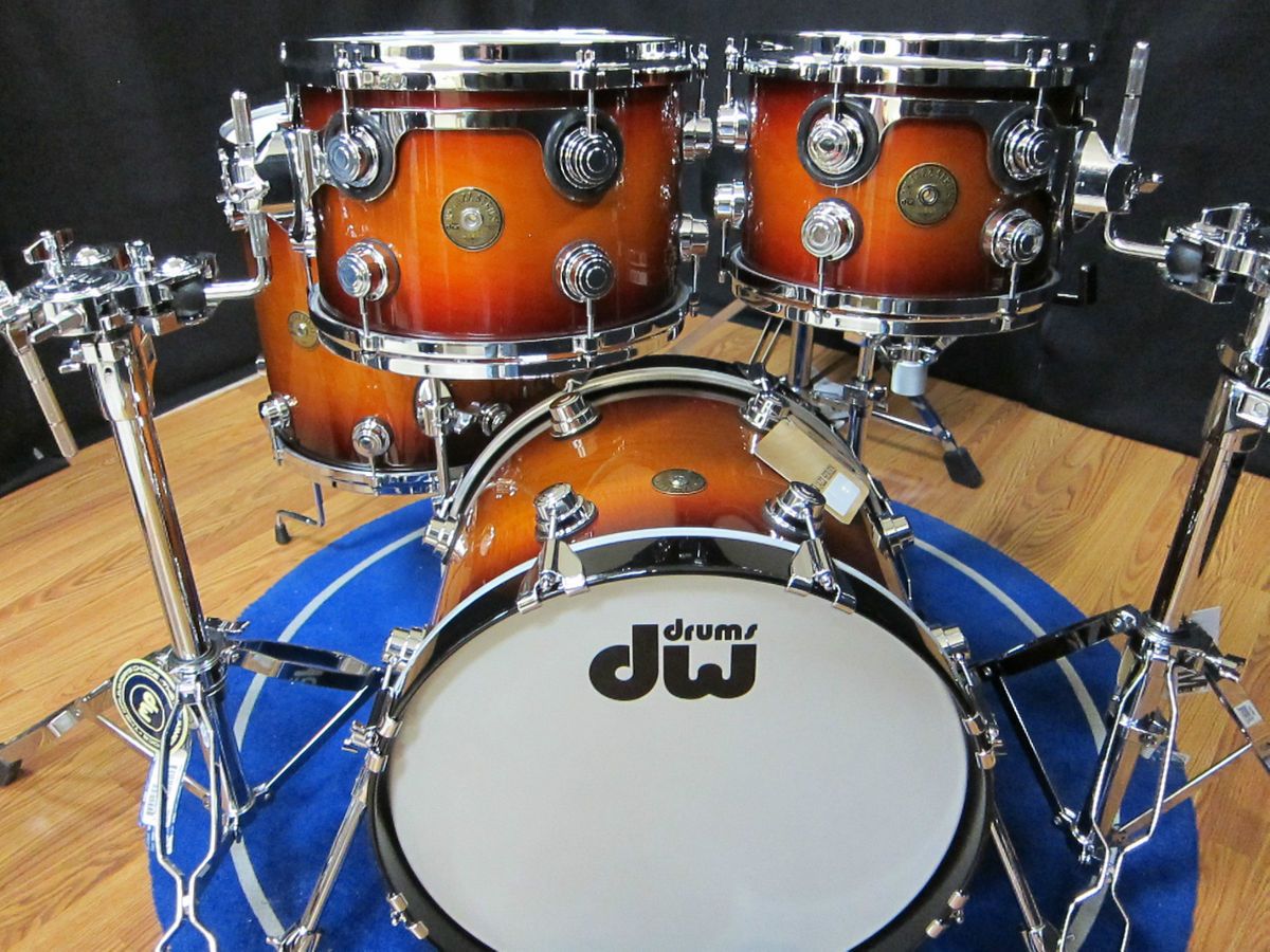 DW DRUMS JAZZ SERIES IN TOBACCO BURST LACQUER BRAND NEW KIT IN BOX
