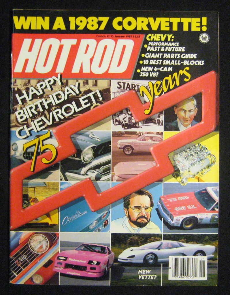 Hot Rod Magazine January 1987 75 Years of Chevy Performance