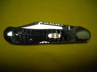 Case XX 2001 Select Pitch Black Jigged Bone Copperlock 2436 Knife NEW