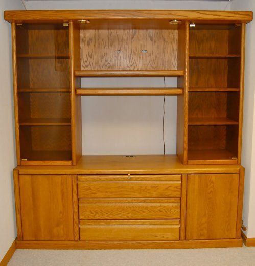 Sale Amish Furniture Entertainment Centers Woods TV Wall Unit Made USA