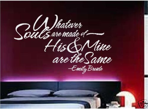 Wall Words Lettering Vinyl Wall Art Decal Quote Emily Bronte