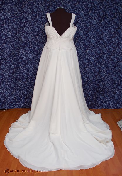 Eden Bridals Ivory Chiffon Ruched Wedding Dress 18