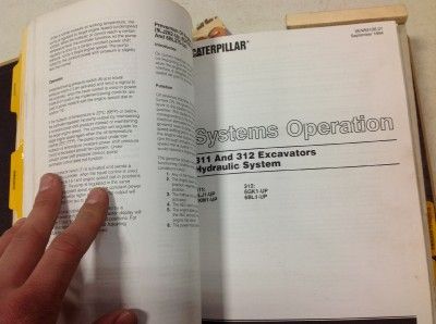Caterpillar 311 312 Excavators Original Service Manual Nice Shape No