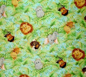 Patty Reed Jungle Babies Childrens Quilted Panel Cute