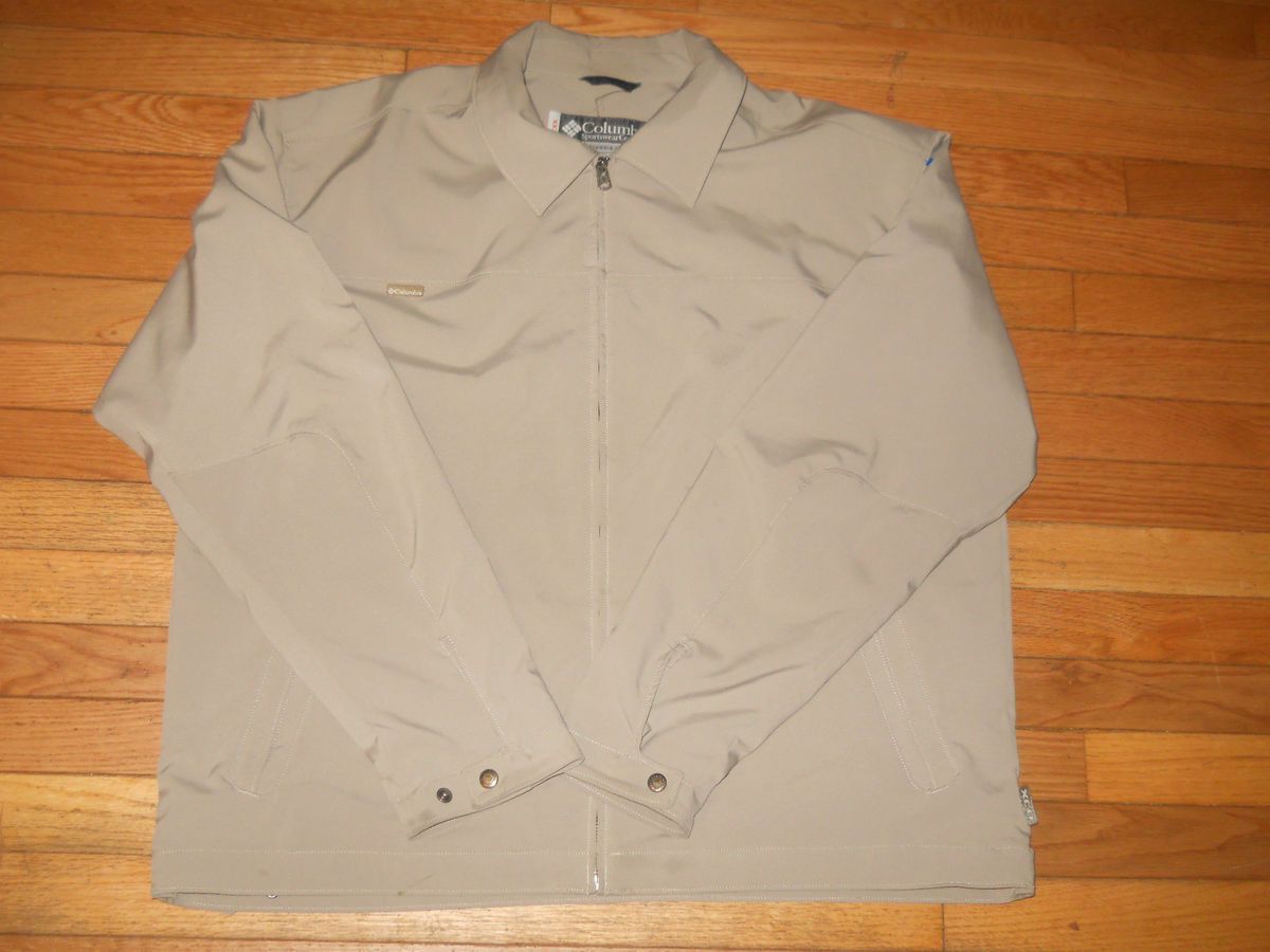 Columbia XCO Jacket Mens Size XL Beige Zip Up Softshell