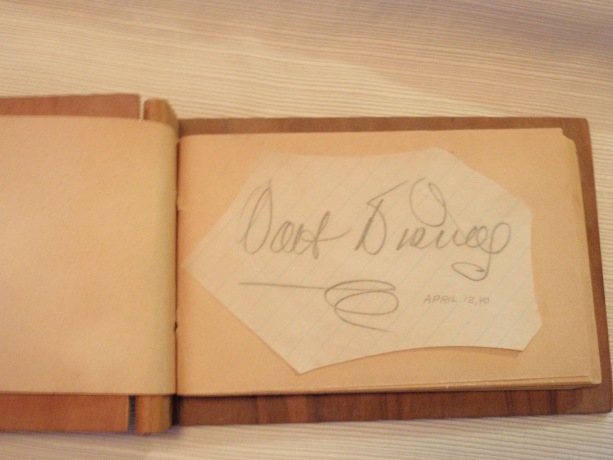  Autographs~Walt Disney~Mickey Rooney~Francis Jehl~Wooden Vintage Book
