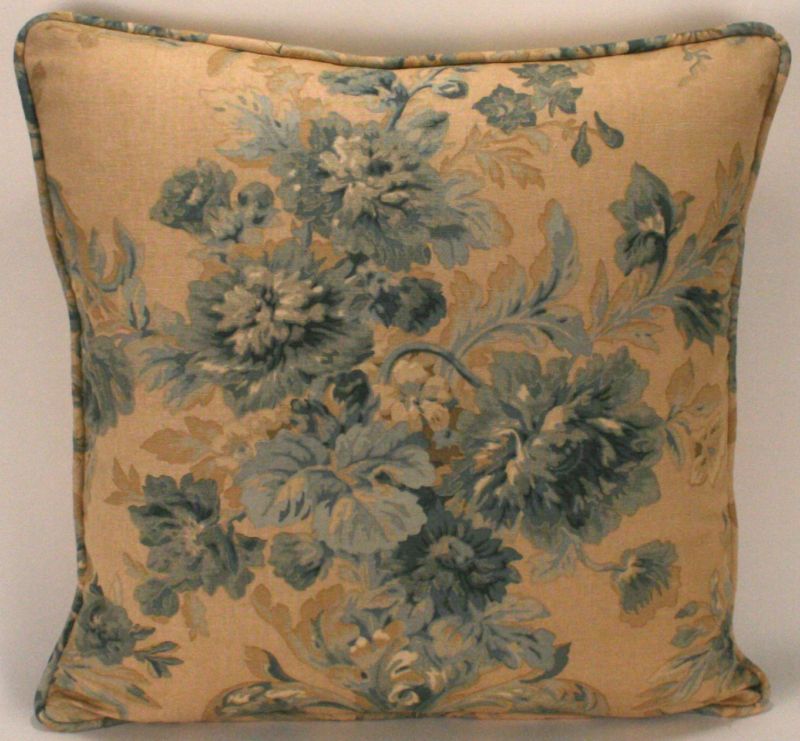 Ralph Lauren 18 Gabrielle Floral Blue Designer Pillow
