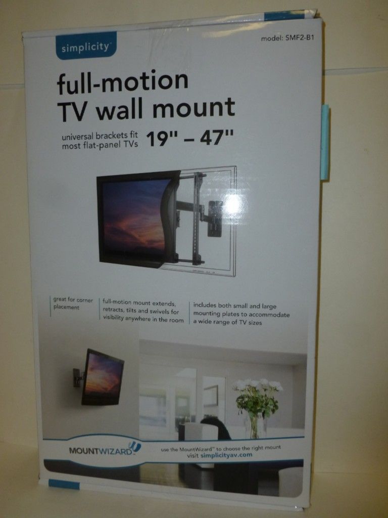 Nice Simplicity Full Motion TV Wall Mount 19 47 SMF2 B1