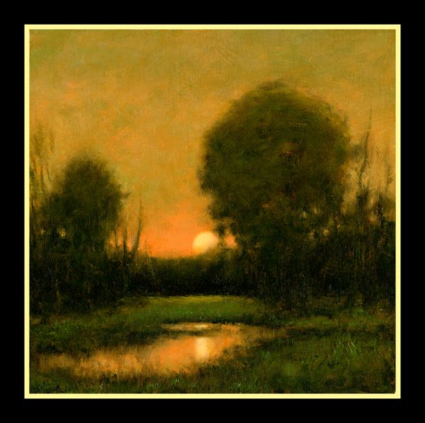  Original TONALIST Oil Painting Landscape Tonal style of George Inness