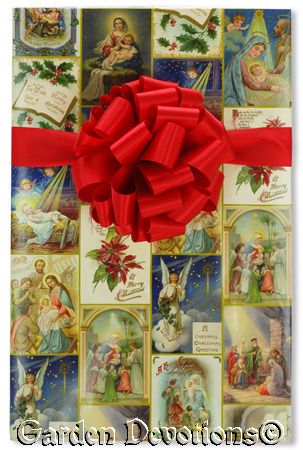  Christian Gift Wrap Vintage Nativity Collage Wrapping Paper