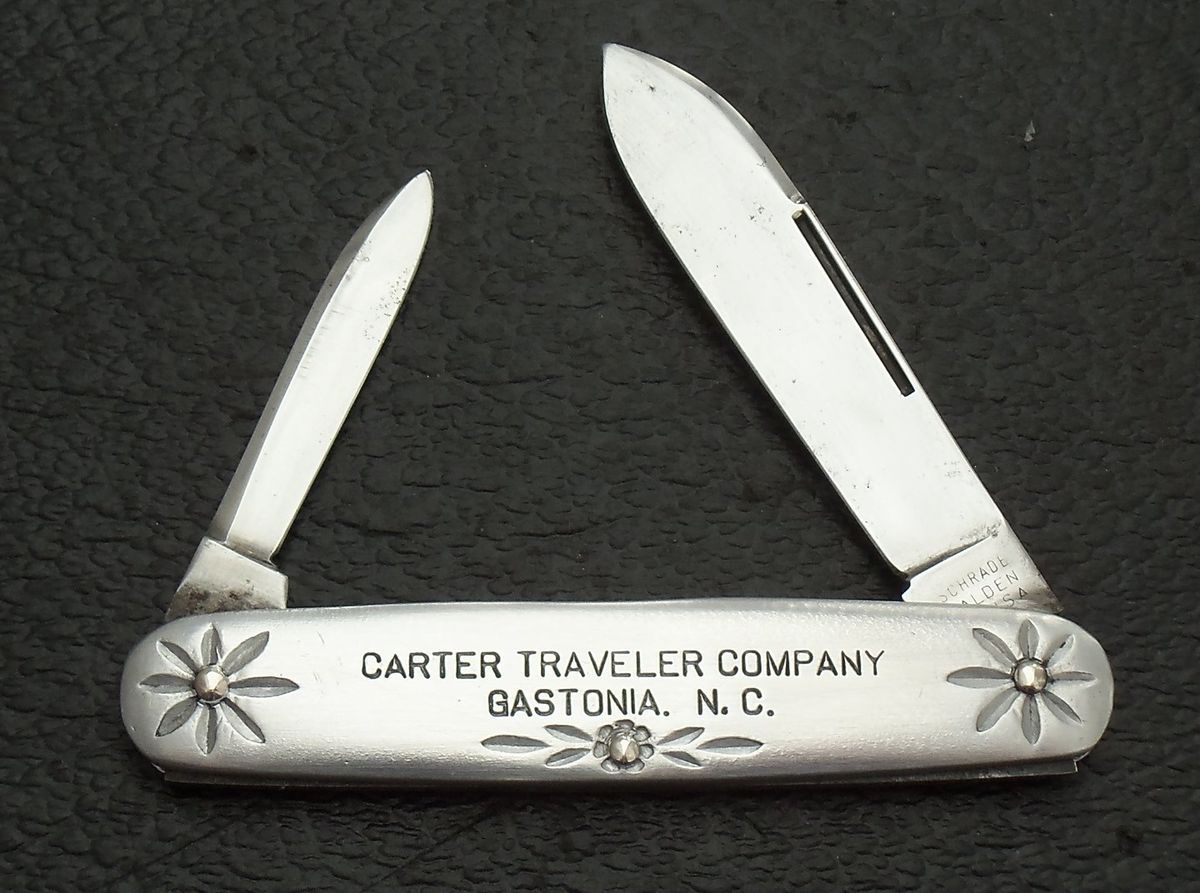  Schrade Walden NY USA Pocket Knife Cater Traveler Co Gastonia