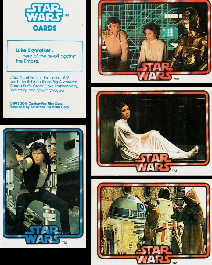  1978 General Mills Star Wars Paper Card Set