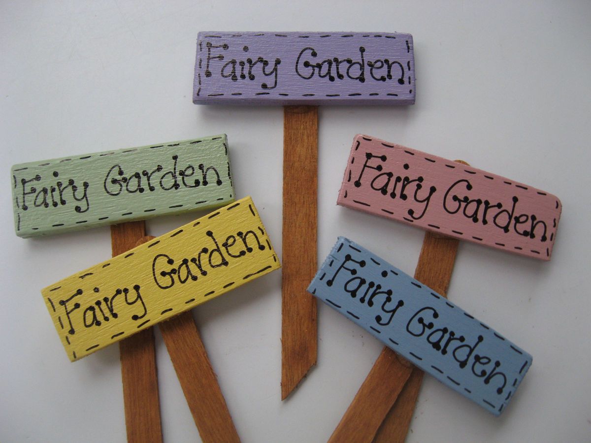 Fairy Garden Secret Garden Miniature Garden Moms Garden signs