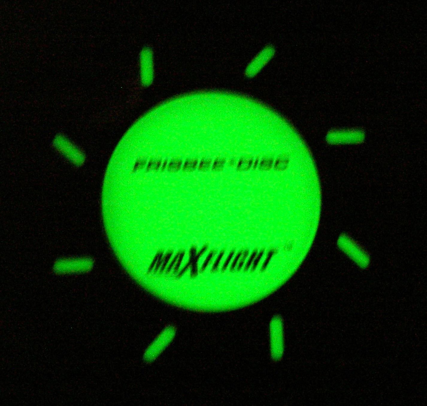 Whamo Wham O White Maxflight Glow in Dark Frisbee New