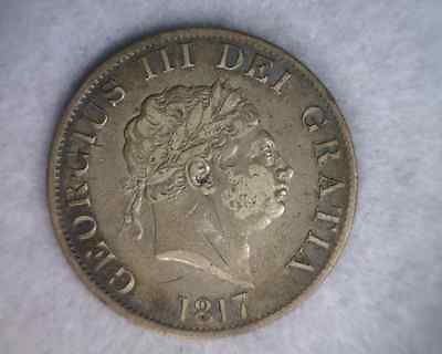 GREAT BRITAIN 1/2 CROWN 1817 SILVER BRITISH COIN