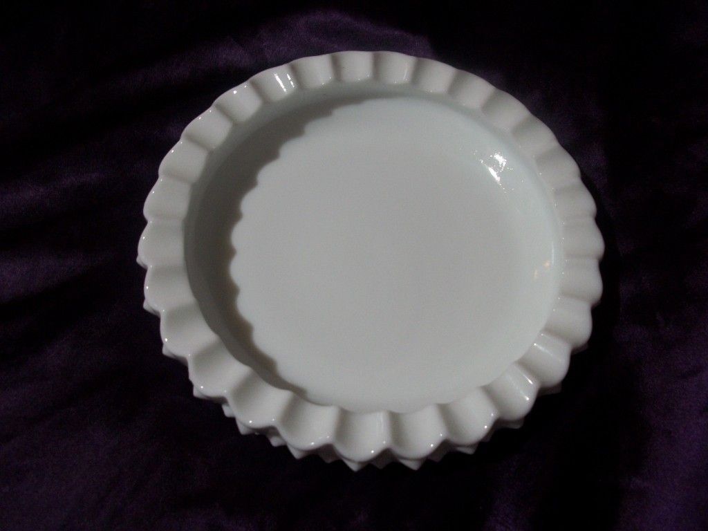 Fenton Hobnail White Milk Glass Coin Candy Dish or Ashtray