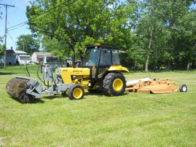 2000 NEW HOLLAND 545D TRACTOR 3CYL TURBO BROOM WOODS GRASS CUTTER