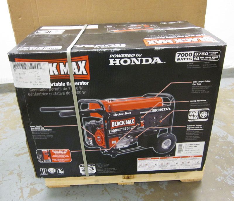 Black max 7000 watt generator honda engine #7
