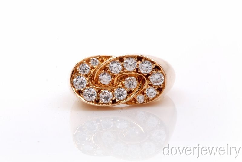 Designer Oscar Heyman 1 40ct Diamond 18K Gold Ring