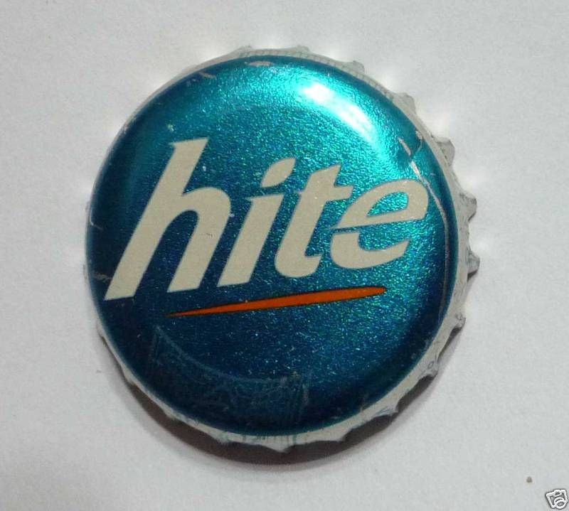  Hite Beer Bottle Cap Crown Korea Silver Blue