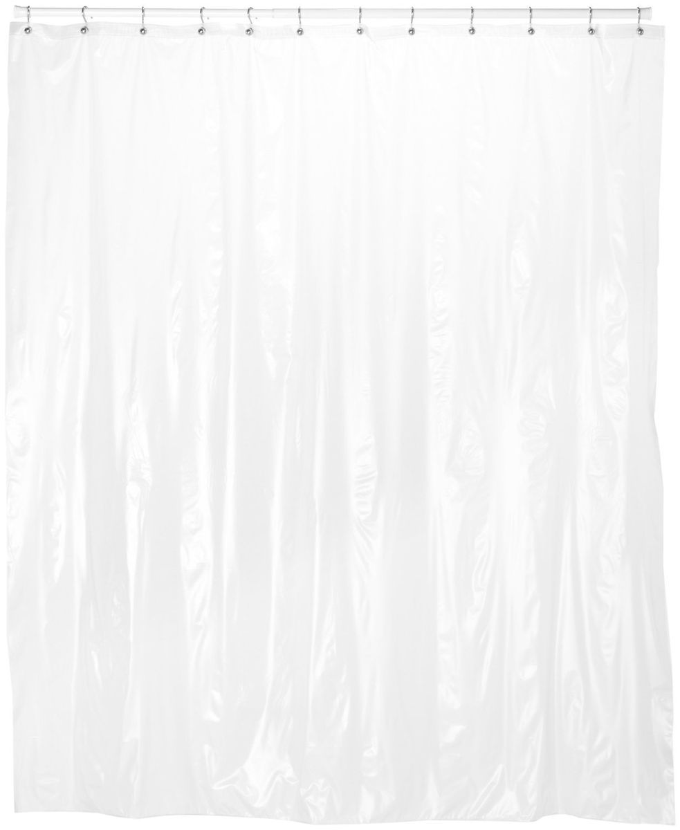 Carnation Home Fashions 72 Wide x 78 Inch Long Vinyl Shower Curtain