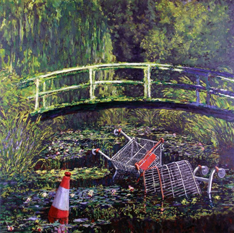  Banksy 'Show Me The Monet' Graffiti Street Art