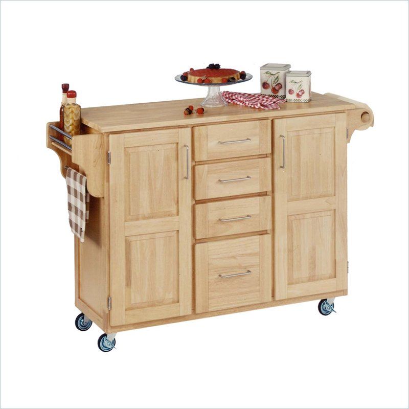 Home Styles Furniture Kitchen Cart in Natural Finish [55153]