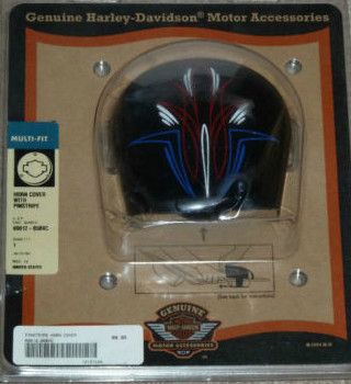 Harley Davidson 69012 05BVC Black Horn Cover With Red, White and Blue