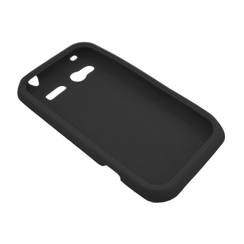 For HTC Radar 4G Omega Soft Silicone Skin Protector Cover Case Black