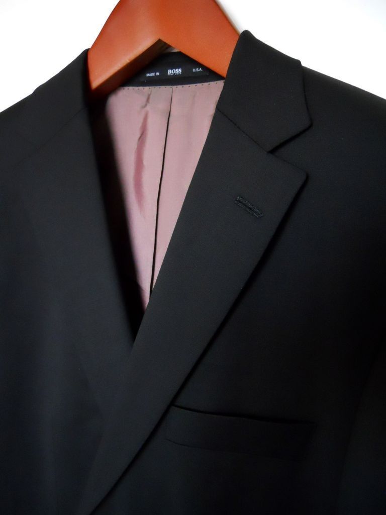 Hugo Boss Black Pasolini Movie Super 100 Wool Suit 40s New