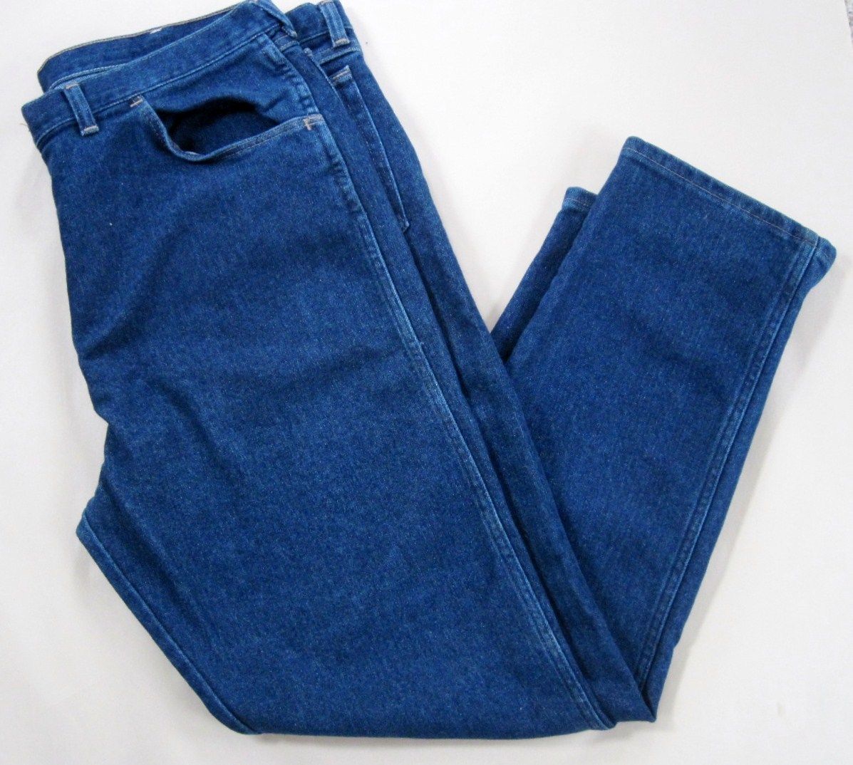 Mens Dark Blue Wrangler Jeans 42x32