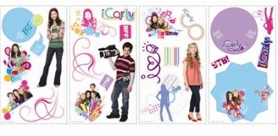 Set of 24 New iCarly Wall Decals Girls Bedroom Stickers Decor Room