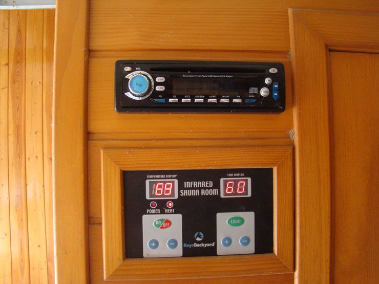 Keys Backyard Two Person Infrared Indoor Sauna w Sound System