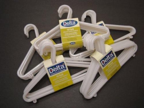 100 Clothes Hangers White Baby Infant Toddler Children Child Kid Lot