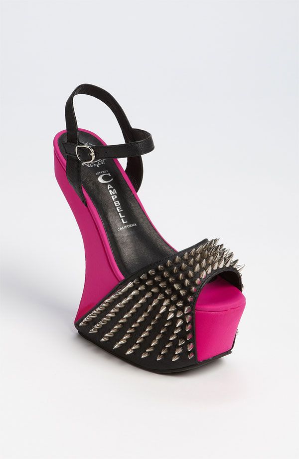 Jeffrey Campbell Lady Vicious N Pink Gaga Heelless Spiked Shoes