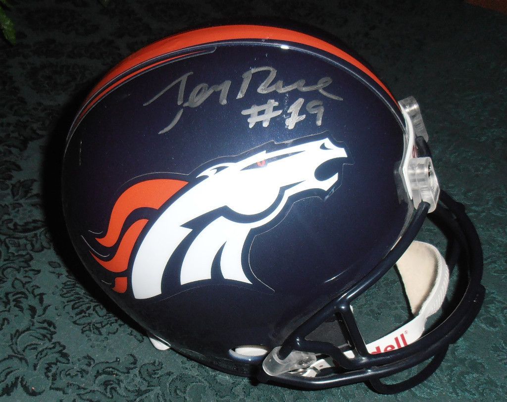 Jerry Rice Signed Replica Helmet Denver Broncos w COA