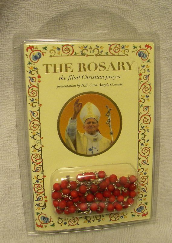 THE ROSARY ROSE PETALS Pope JOHN PAUL II /Johannes Paulus