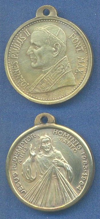 Religion Pope John Paul II Holy Year 1984 Papal Medal  