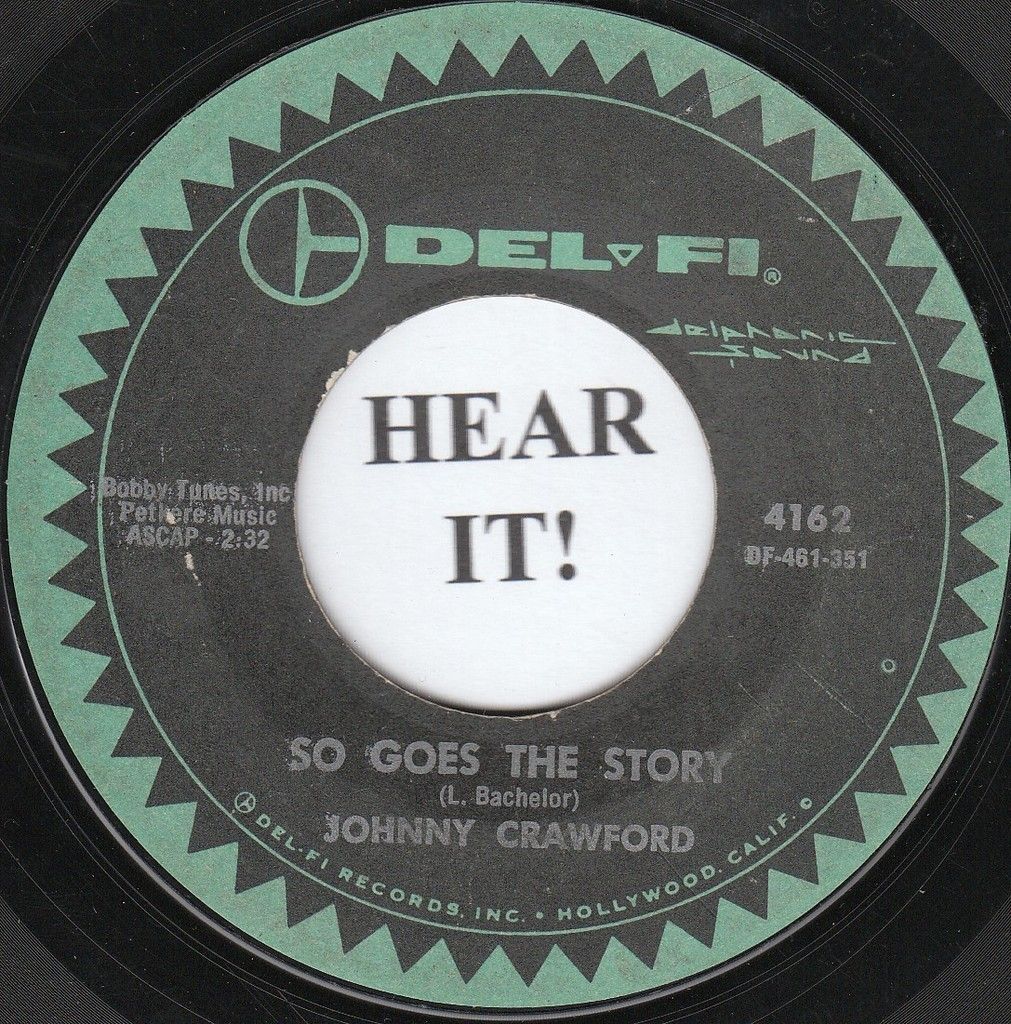 Johnny Crawford Teen 45 Del Fi 4162 So Goes The Story Daydreams  
