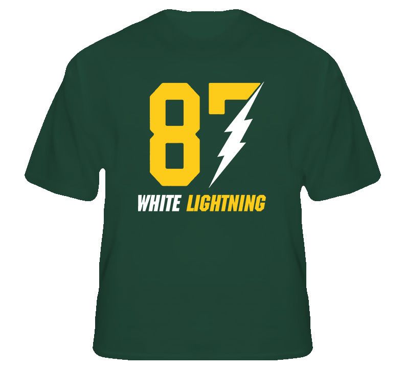 Jordy Nelson White Lightning Green Bay Football T Shirt  
