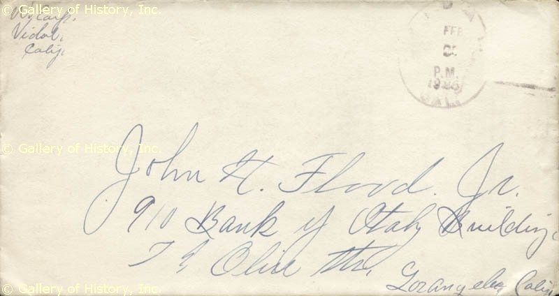 Josephine "Josie" Earp Autograph Letter Signed 02 19 1925  